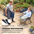 thumbnail image 5 of Outsunny 2 Piece Oversized Folding Rocking Camping Chair Set, Padded Outdoor Rockers with High Back, Armrests for Porch, Garden, Balcony, Navy Blue, 5 of 10