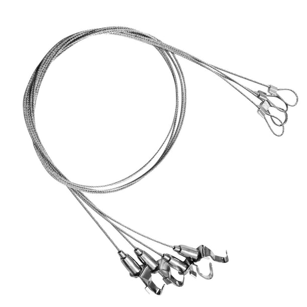 WDOplteas Gancho Cable Alambre Exhibición Fotos Galería Arte Exposición Acero Inoxidable (4PCS)
