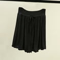 thumbnail image 4 of Kaemgyyd Womens Shorts Casual Elastic High Waist Shorts Trendy Ruffle Hem Drawstring Wide Leg Sleep Shorts Lightweight Shorts, 4 of 5