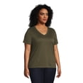 thumbnail image 3 of Lands' End Women's Plus Size Relaxed Supima Cotton T-Shirt, 3 of 3