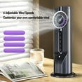 thumbnail image 4 of Yajisi Air Cooler Humidifier 100ML 6 Speeds USB Powered Desktop Cooling Fan with 6H Timer, Portable Air Conditioner, Gray, 12.8in Height, 4 of 9