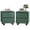2 drawer set of 2-Green, variant on YOCWO 2 Drawer Nightstand for Bedroom, Mid Century Bedside Table with Arc Edge and Round Leg, Wood Storage Chest of Drawer Organizer for Bedroom Living Room Hallway Closet, Walnut