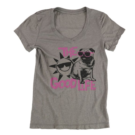 Tags Weekly Womens The Good Life Graphic T-Shirt, Brown, Small