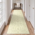 thumbnail image 3 of DEORAB 2.5x10 Runner Rugs Persian Print Pastel Green Low Pile Lightweight Machine Washable Non Slip Rug for Hallway, Kitchen, Laundry Room, Bedroom, Bathroom, Entryway, Corridor, 3 of 8