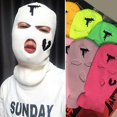 thumbnail image 3 of 3 Hole Uzi Balaclava Knitted Full Face Cover Ski Mask Winter Windproof Neck Warmer Thermal Cycling for Men Women, 3 of 6