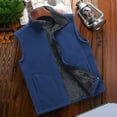 thumbnail image 6 of Men's Full-Zip Lightweight Polar Fleece Vest Outerwear with Pockets Warm Winter Sleeveless Jacket Casual, 6 of 8