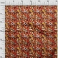 thumbnail image 3 of oneOone Rayon Orange Fabric Abstract Floral Craft Projects Decor Fabric Printed By The Yard 56 Inch Wide-2ra, 3 of 5