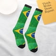thumbnail image 6 of Knee High Socks for Women Brazil Flag Long Tube Sock Uniform Socks, 6 of 7