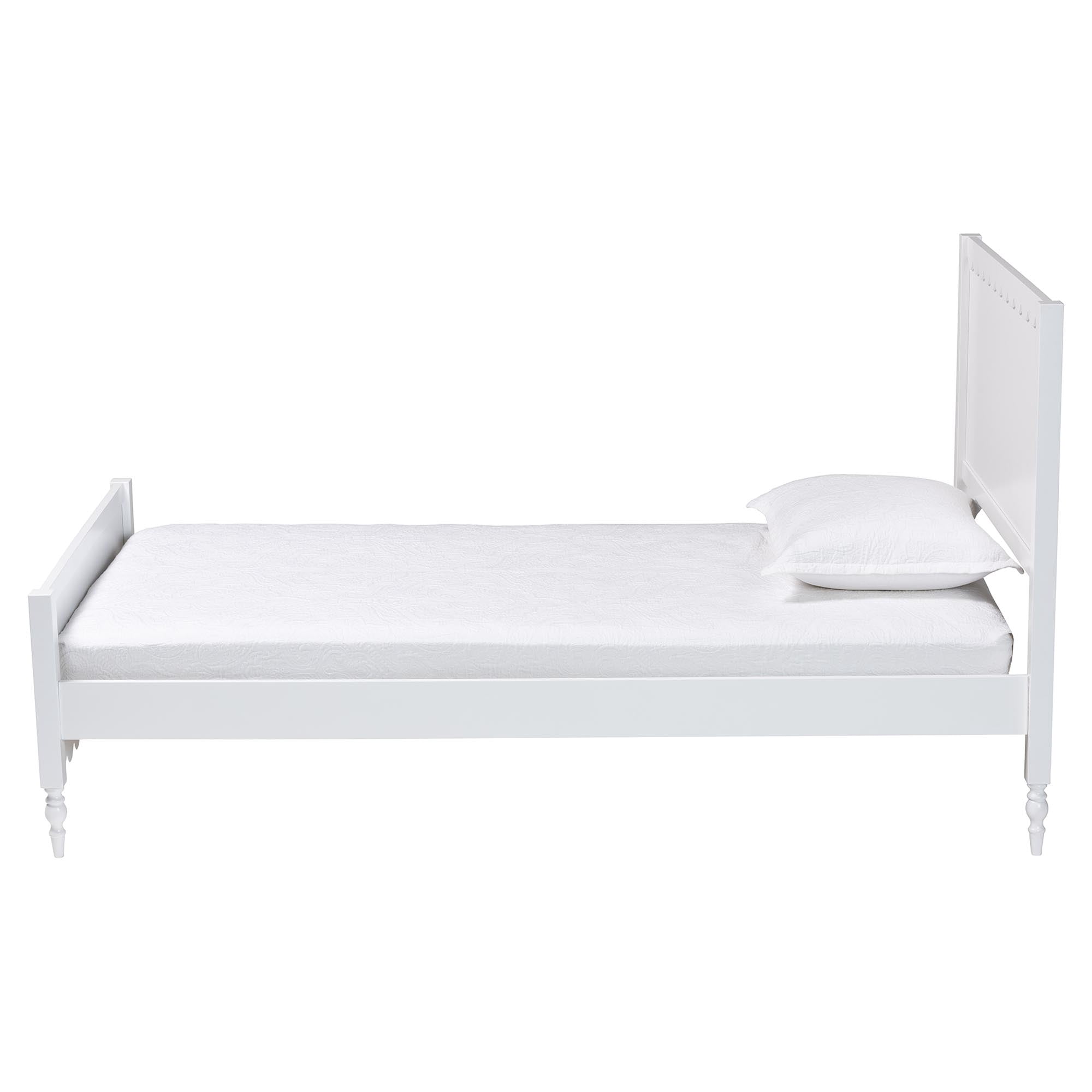 Baxton Studio Roni Modern Platform Bed, Full, White