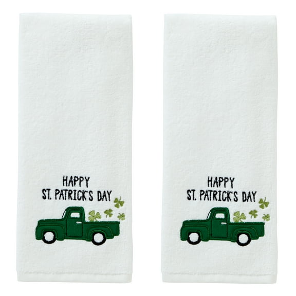 SKL Home St Patrick's Day Hand Towel (2-Pack), White