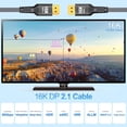thumbnail image 2 of DisplayPort Cable 2.1 16K Display Port 2.1 2.0 Cable [16K 60Hz, 8K 120Hz, 4K 240Hz 165Hz 144Hz, 80Gbps HDR10 HDCP DSC 1.2a] Braided DP 2.1 Cord for FreeSync G-Sync Gaming Monitor, 2 of 8
