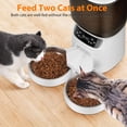 thumbnail image 2 of Automatic Cat Feeders for Two Cats, 5L/20 Cups Double Automatic Cat Food Dispenser with 2 Stainless Bowls, Timer Setting 20 Portions 6 Meals Per Day, 10s Meal Call, Pet Feeder for Cat, 2 of 8