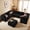 Black(Plush Corduroy Fabric), variant on Ovios 130" Modular Sectional Sofa U Shaped Couch with Ottoman 8-Seater Extra Deep Seat Convertible Cloud Couches for Living Room, Black