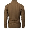 thumbnail image 4 of Mens Casual Slim Fit Cardigan Cable Knitted Sweater Thermal Button Down Closure (CMOCAL061), 4 of 6