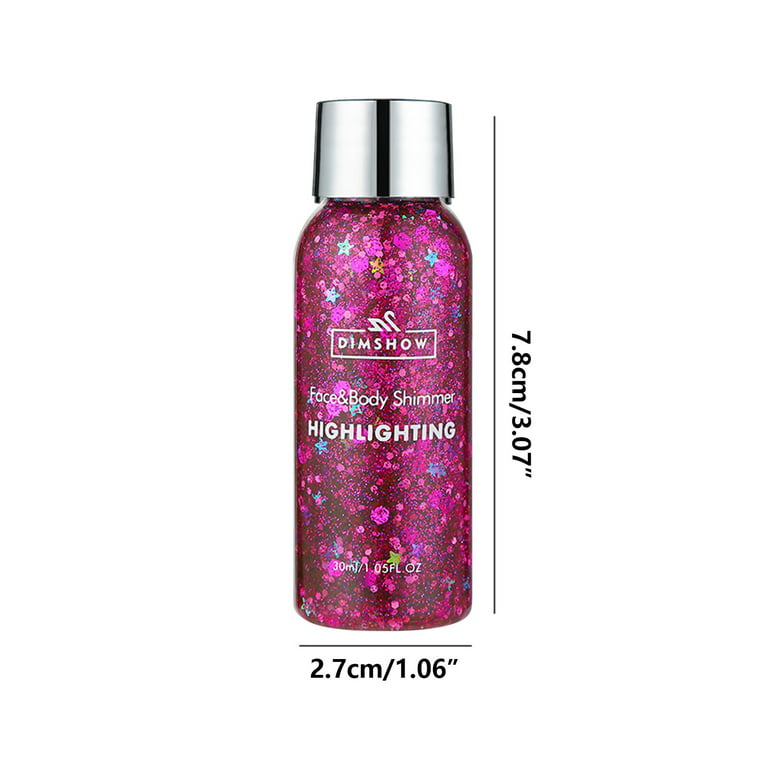  30ML Body Glitter Spray, Pink Body Shimmer Spray