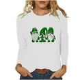 thumbnail image 1 of FAIWAD Hauts de la Saint-Patrick pour Femmes à Manches Longues, Col Rond, Imprimés, Décontractés, Tuniques Grande Taille, 1 of 4