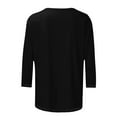 thumbnail image 5 of Raeneomay 3/4 Length Sleeve Womens Tops Fashion Tees Casual CrewNeck Loose T Shirt Ladies Tops Blouses Shirts, 5 of 5