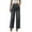 Dark Gray, variant on ManxiVoo Womens Stretchy Straight Leg Jeans High Waisted Wide Bottom Loose Fit Denim Trousers L Size Blue