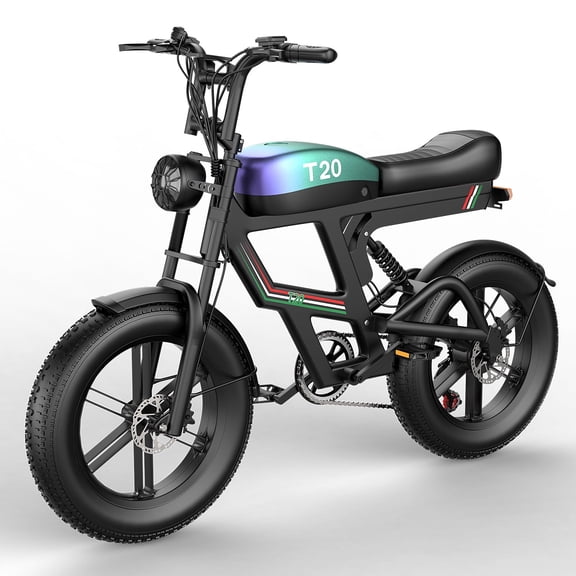 ASKGO Electric Mountain Bike for Adults, 750W Rated Electric Bicycle,48V 20Ah Removable Battery,20"Fat Tire Off-Road Ebike 20MPH 65Miles Range ,ages 14 UL2849