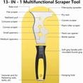thumbnail image 3 of 13 in 1 Stainless Steel Painter Tool, Paint Scraper, 13 in 1 Multi-Function Painter Tool, Putty Knife with Straight Scraper, Curved Scraper, Nail Puller, 3 of 5