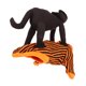 thumbnail image 5 of Camisa de Halloween para mascotas, disfraz divertido y cálido para perro y gato con gato negro para fiesta diaria, 5 of 5