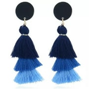 GAVONO Vintage Bohemian Earrings Women Long Tassel Fringe Dangle Earrings Boho Jewelry-Blue