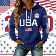 thumbnail image 5 of Women's Fashion 250th Anniversary Knit Loose Neck Hooded Top, Size S-3XL, 5 of 5