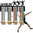 thumbnail image 5 of Javelin Medal Holder Javelin Medal Hanger Display Rack Sports Metal Hanging Awards Iron Small Mount Decor for Women Men Wall Home Badge Running Medalist Gift Christmas Black 11.4 x 5.1 Inch DIY, 5 of 9