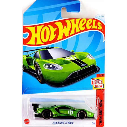 Hot Wheels 2016 Ford GT Race 229/250 Then and Now 7/10 Green