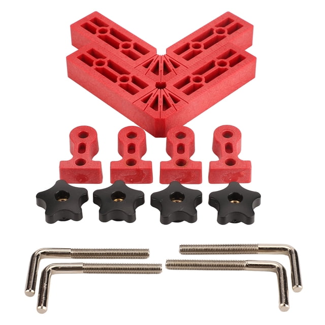 2 Piezas Cuadrados de Posicionamiento de 90 Grados Abrazadera de Fijación en Ángulo Recto Herramienta de Carpintería ABS 120 Mm(4‑1/2in)
