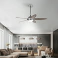 thumbnail image 2 of Patiojoy 52" Ceiling Fan with Light and Remote Control Indoor Modern Ceiling Fan with Quiet Reversible ETL Motor Silver, 2 of 10