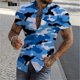 thumbnail image 3 of Camisa de camuflaje ajustada para hombre, camisas casuales con botones y manga corta con estampado 3D para hombre, camisas y blusas de talla grande, tops, ropa de hombre, 3 of 5