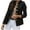 Black, variant on Women Blazers Casual Women's Casual Band Jacket, Fall Fashion (Navy,L)