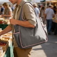 thumbnail image 6 of Foldable Tote Bag Large Capacity Waterproof Reusable Portable Storage Bag, 6 of 7