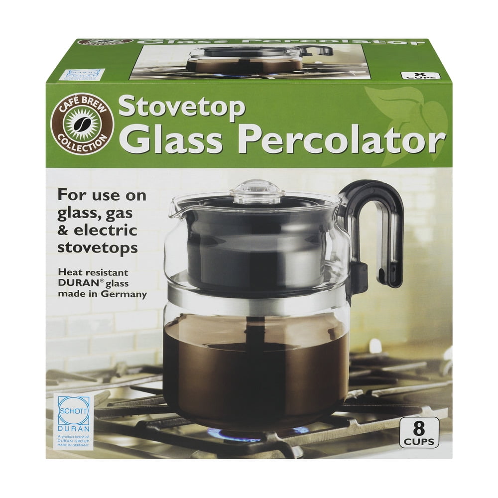 Coffee Maker Stove Top 8 Cup Thermal Pot Glass Kitchen Percolator
