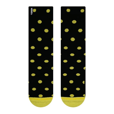 Spidey Bamboo Black and Gold Polka Dots Bamboo Crew Socks