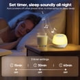 thumbnail image 2 of LED White Noise Night Light, Yoga Relaxation Sound Machine, Bedroom Sleep Aid with 10 Soothing Sounds and RGBW, Button Control Adjustable Volume, 15/30/60min Timer, USB Rechargeable 1200mAh Battery, 2 of 11