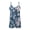 Blue Pink Azalea Floral, variant on ZAITUBLES Womens Summer Rompers Beach Vacation Clothes Adjustable Spaghetti Strap Short Jumpsuits V Neck Design with Front Pockets, Dusty Pink Leopard Print Print, Size S