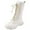 Z2-White, variant on Quealent Girls Riding Boots Knee High Side Zipper Mid Calf Shoes Little Kid/Big Kid Black for Size 6