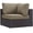 Mocha, variant on Hawthorne Collection Patio Corner Chair in Espresso and Mocha