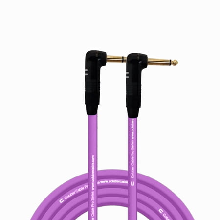 Coluber Cable Right Angle 1/4" TRS - Right Angle 1/4" TS Pro 3-Pin Connector