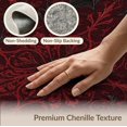 thumbnail image 6 of ODIKA 8'x10' Washable Area Rug Non-Shedding, Easy Care, Deep Red Black Gothic Elegance Intricate Bat Motif with Ornate Details for King Size Bedroom Under Bed, Master Suite, 6 of 7