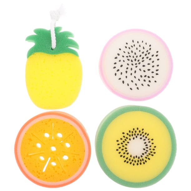 Esponja de ducha de 4 Uds., esponja de baño corporal, esponja exfoliante para depurador de piel