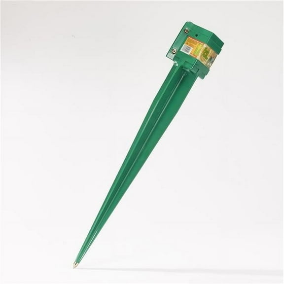 30 in. Tuff Spike Mailbox & Fence PVC Post Anchor, Yellow