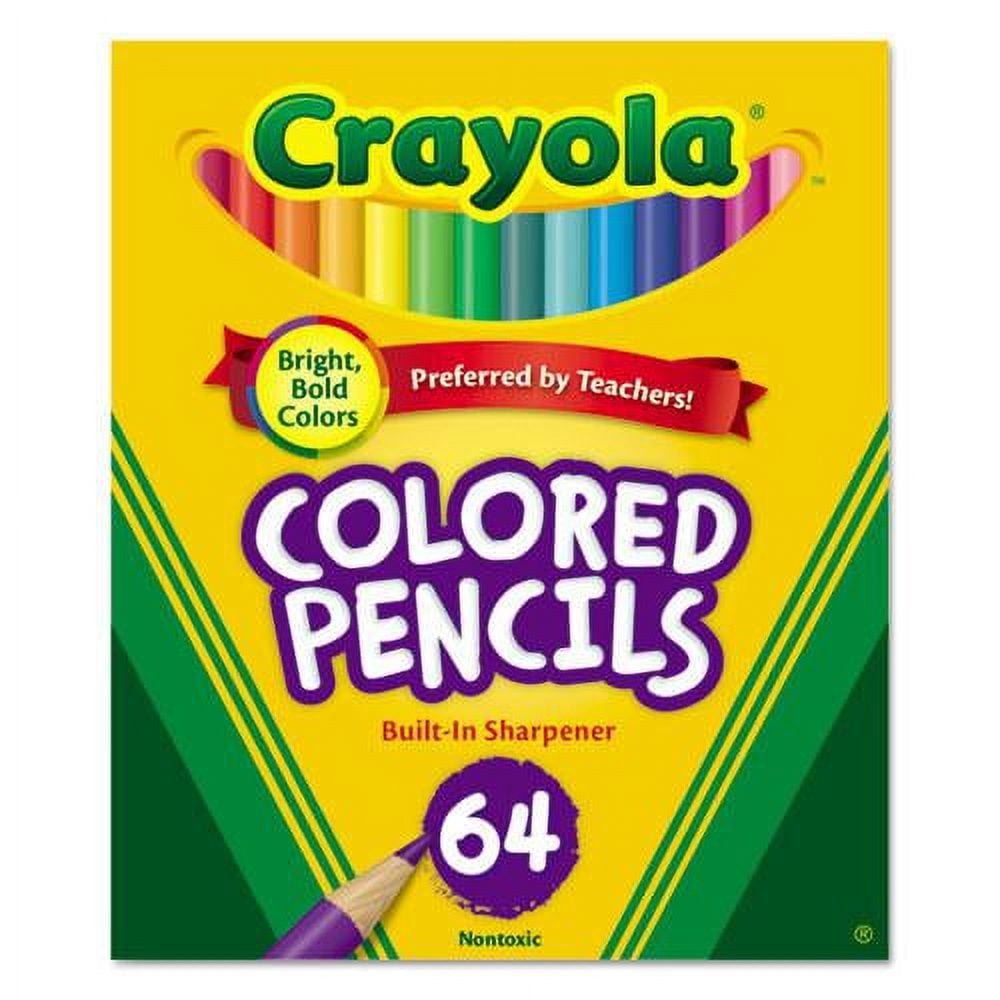 Short Colored Pencils Hinged Top Box With Sharpener, 3.3 Mm, 2b (#1), Assorted Lead/barrel Colors, 64/pack | Bundle of 5