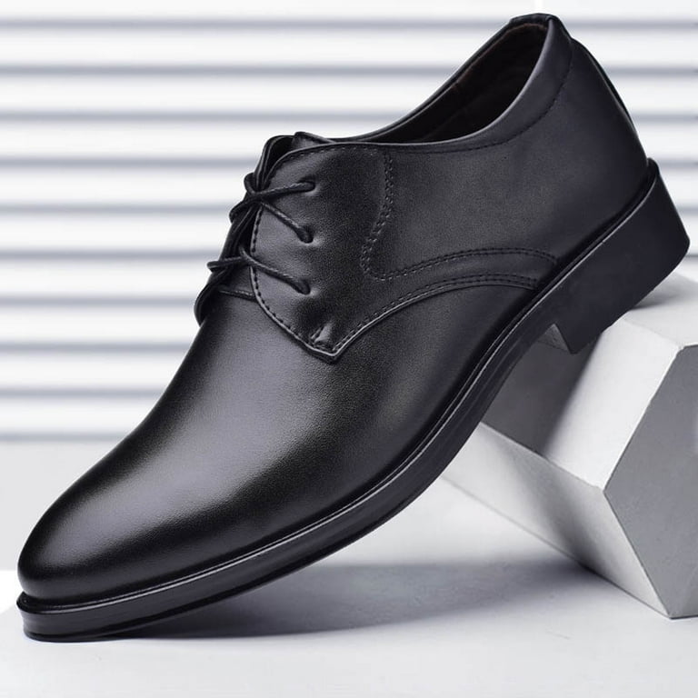 Fashion Style Men s Breathable Comfortable Business Lace Up Work Leisure Solid Color Leather Shoes Formal Men Shoes High Arch Shoes Men Mens Shoes Leather Mens Business Leather Shoes Shoes Men Classic