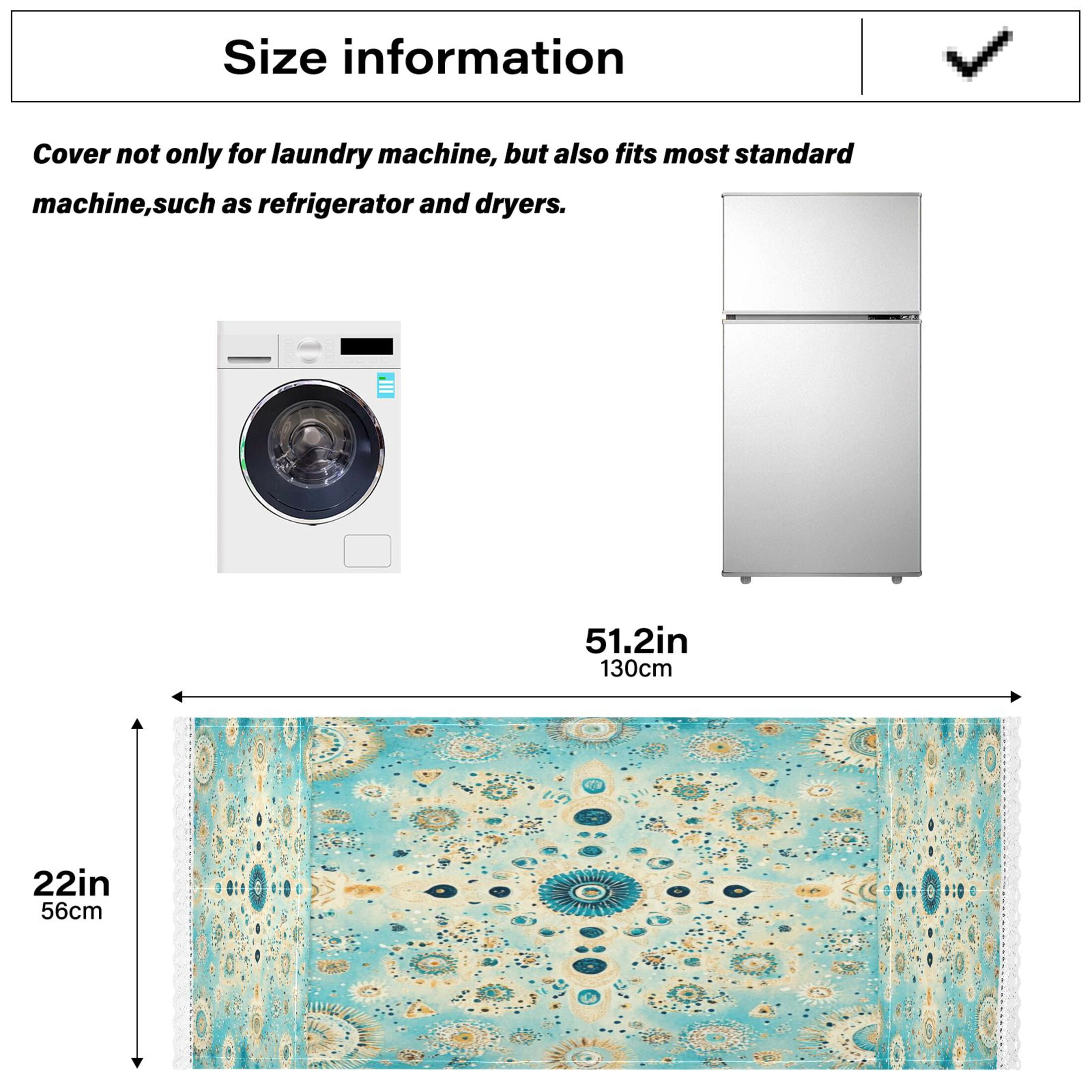 WOBOGO Moroccan Style Pattern Washing Machine Cloth Dryer Refrigerator Top Cover Protective Non-Slip Mat For Kitchen Laundry