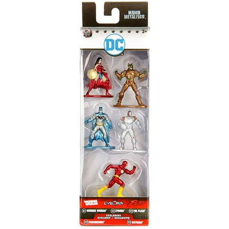 DC Nano Metalfigs Wonder Woman, Cyborg, The Flash, Parademon & Batman Diecast Figure 5-Pack