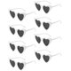 thumbnail image 1 of Gafas de sol Ricawa Heart Vintage Cat Eye Love Heart, paquete de 8, blancas, 1 of 7