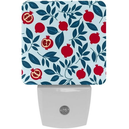 

YZUOUZY Night Light Night Lights Plug into Wall Bedside Lamps Set of 2 Pomegranate Trees Fruit